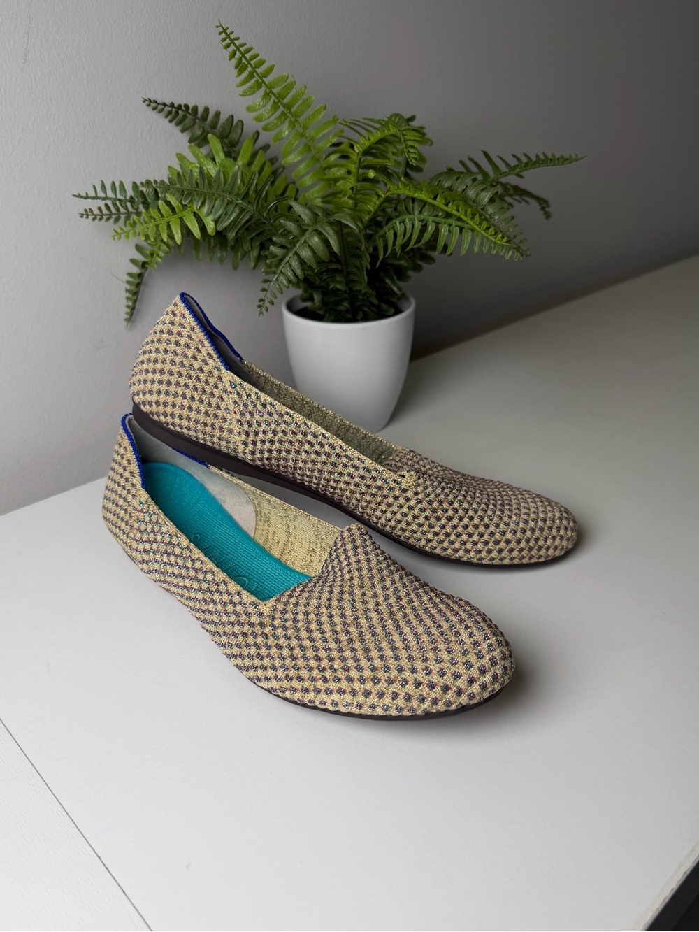 NWOT Rothy's Multi Metallic Sparkling Limited Edition Round Loafer Flats Sz 7 - Picture 4 of 10